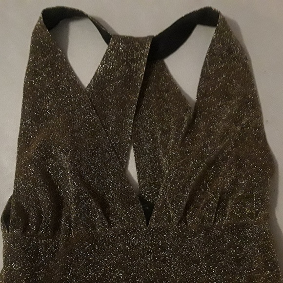 {Nasty Gal} Struck Gold Metallic Mini Dress NWT S - Picture 8 of 8